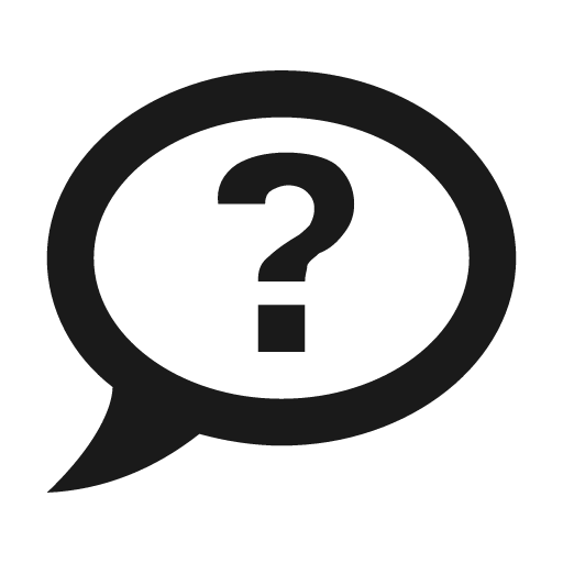 Chat question outline icon, outline style, from Material Design Icons