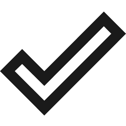Check outline icon, outline style, from Material Design Icons