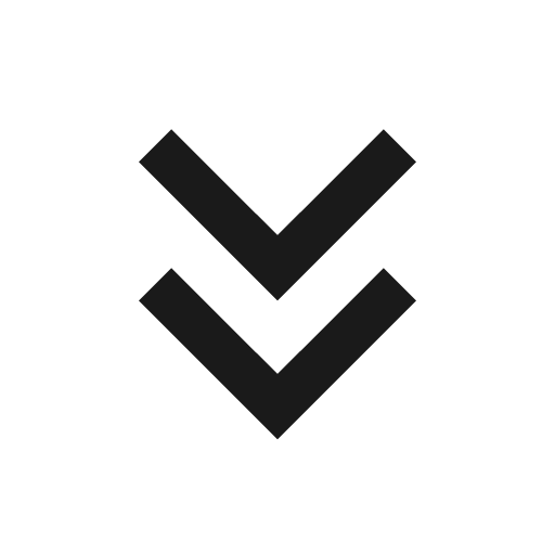 Chevron double down icon, solid style, from Material Design Icons