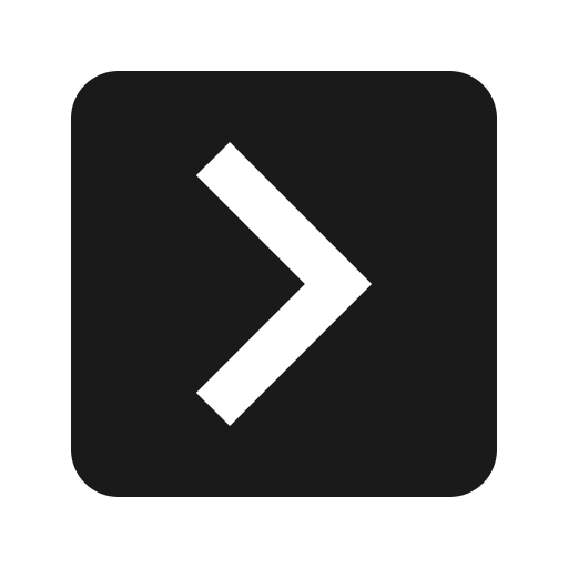 Chevron right box icon, solid style, from Material Design Icons