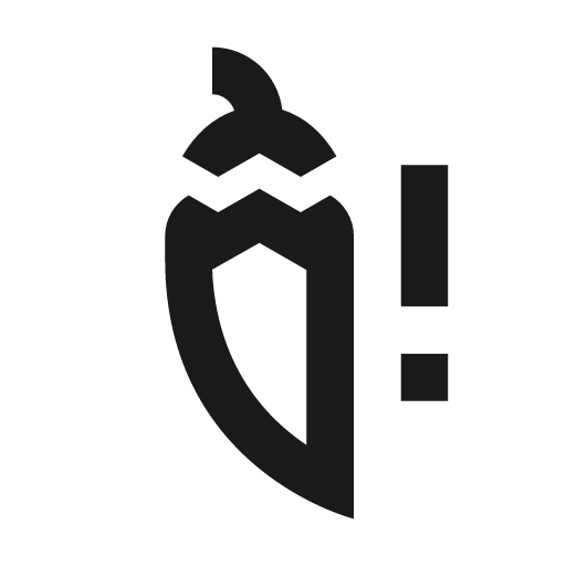 Chili alert outline icon, outline style, from Material Design Icons