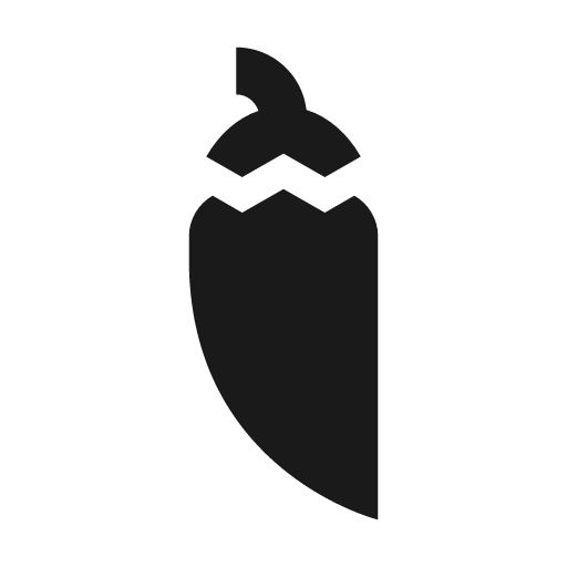 Chili mild icon, solid style, from Material Design Icons