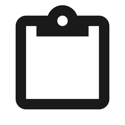 Clipboard outline icon, outline style, from Material Design Icons