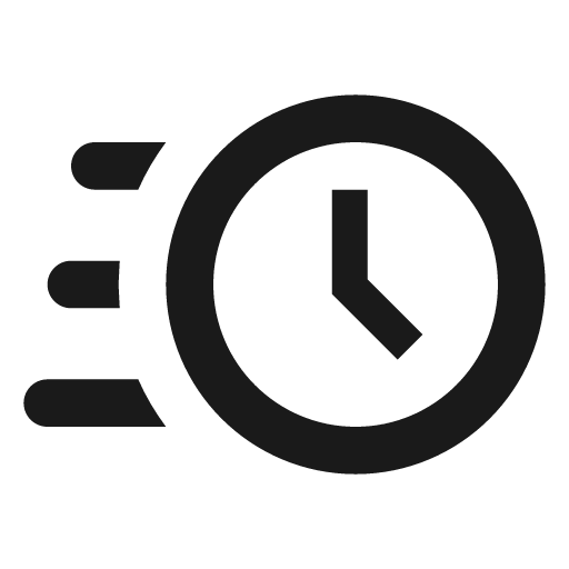 Clock fast icon, solid style, from Material Design Icons