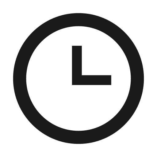 Clock time three outline icon, outline style, from Material Design Icons