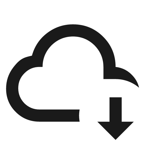 Cloud arrow down outline icon, outline style, from Material Design Icons