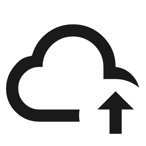 Cloud arrow up outline icon, outline style, from Material Design Icons