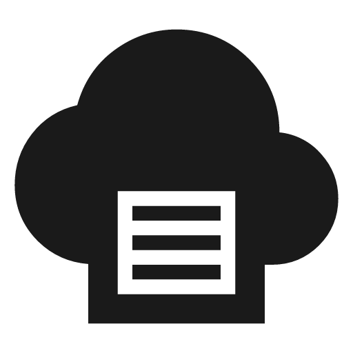 Cloud print icon, solid style, from Material Design Icons