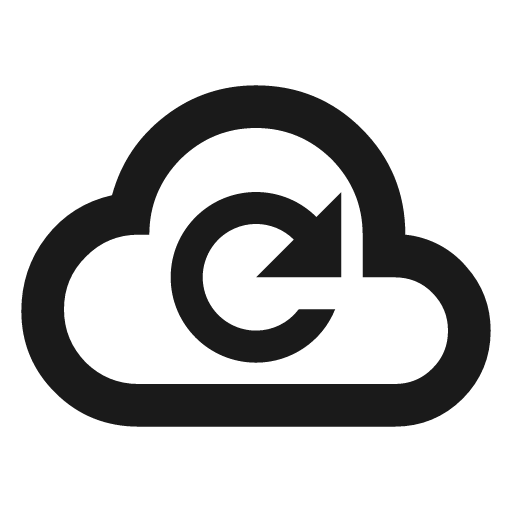 Cloud refresh variant outline icon, outline style, from Material Design Icons