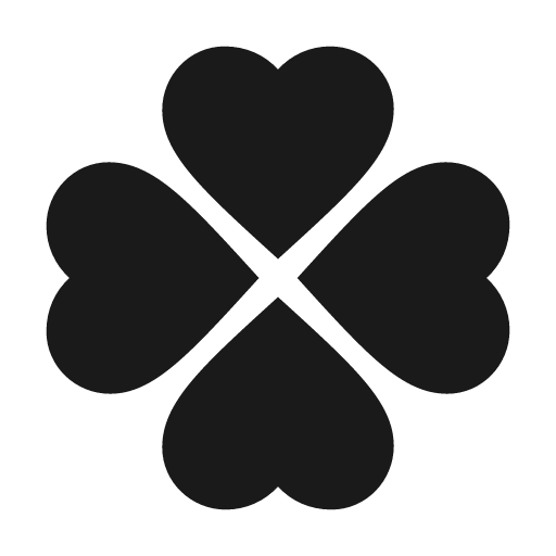 Clover icon, solid style, from Material Design Icons
