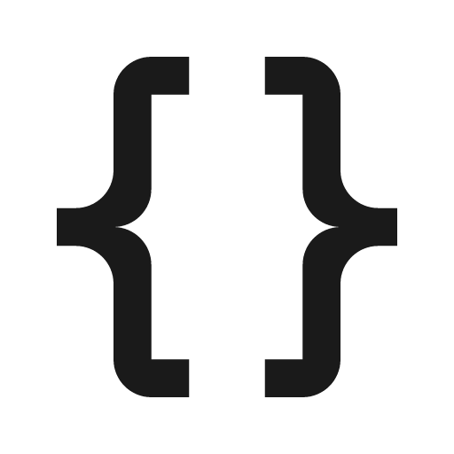 Code braces icon, solid style, from Material Design Icons