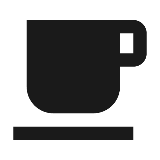 Coffee icon, solid style, from Material Design Icons