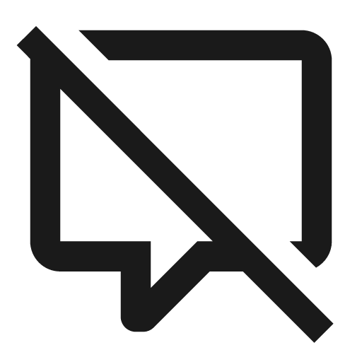 Comment off outline icon, outline style, from Material Design Icons
