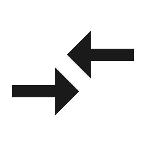 Compare horizontal icon, solid style, from Material Design Icons
