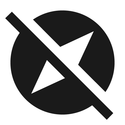 Compass off icon, solid style, from Material Design Icons