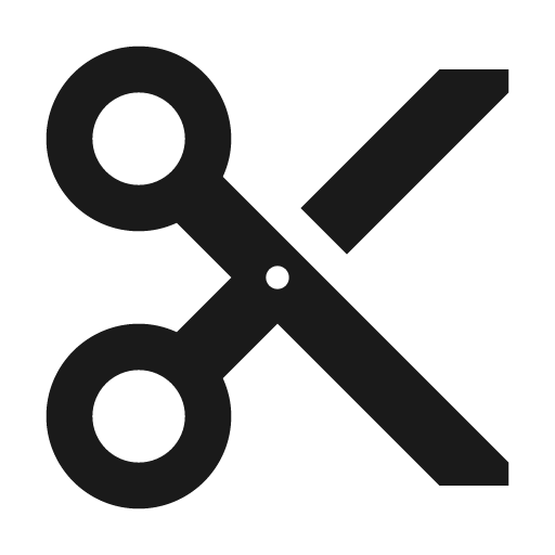 Content cut icon, solid style, from Material Design Icons