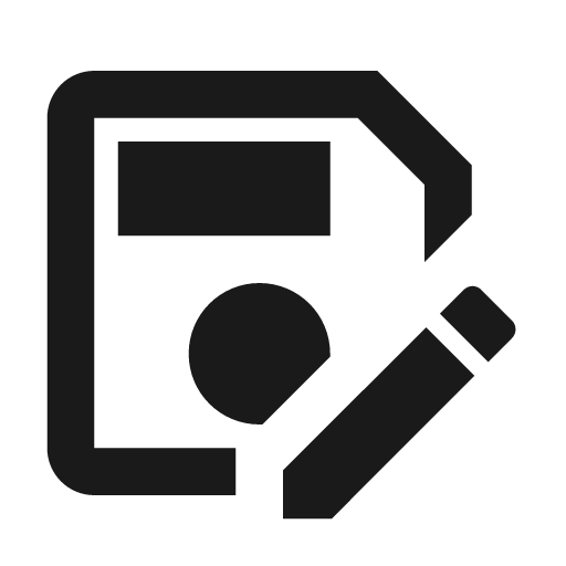 Content save edit outline icon, outline style, from Material Design Icons