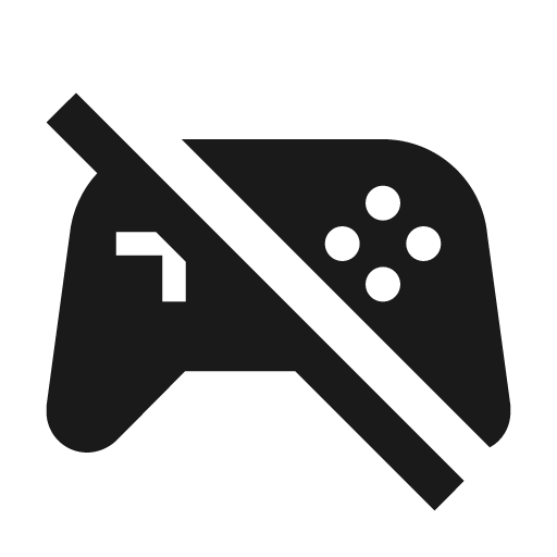 Controller off icon, solid style, from Material Design Icons