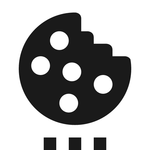 Cookie settings icon, solid style, from Material Design Icons