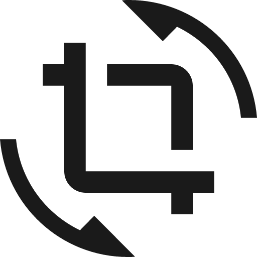 Crop rotate icon, solid style, from Material Design Icons