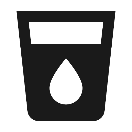 Cup water icon, solid style, from Material Design Icons
