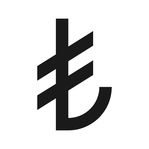 Currency try icon, solid style, from Material Design Icons