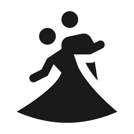Dance ballroom icon, solid style, from Material Design Icons