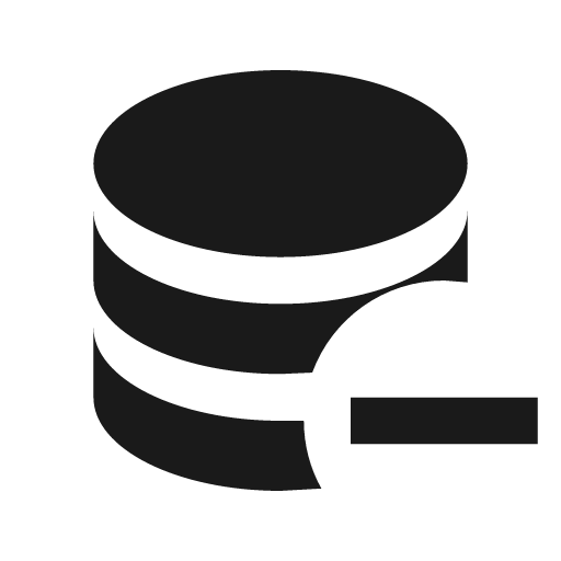 Database minus icon, solid style, from Material Design Icons