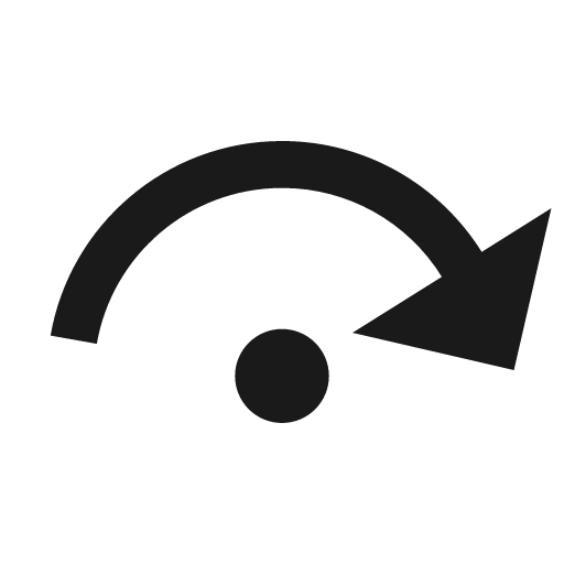 Debug step over icon, solid style, from Material Design Icons