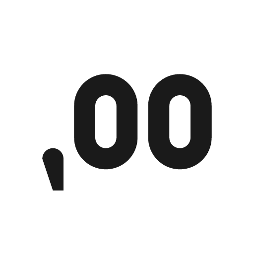 Decimal comma icon, solid style, from Material Design Icons