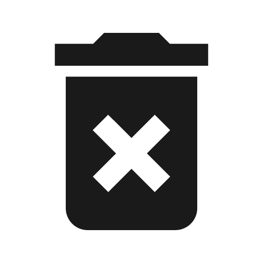 Delete forever icon, solid style, from Material Design Icons