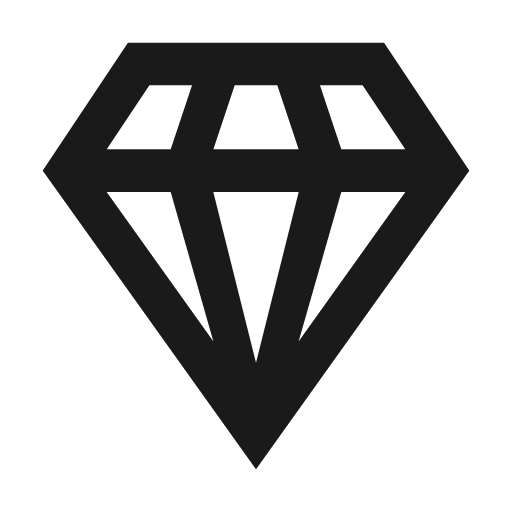 Diamond stone icon, solid style, from Material Design Icons