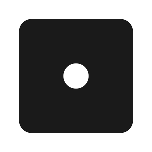 Dice 1 icon, solid style, from Material Design Icons