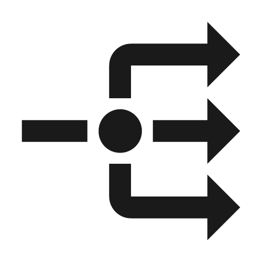 Diversify icon, solid style, from Material Design Icons