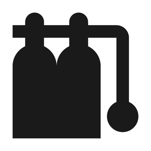 Diving scuba tank multiple icon, solid style, from Material Design Icons