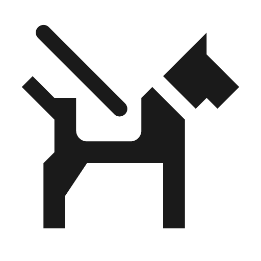 Dog service icon, solid style, from Material Design Icons