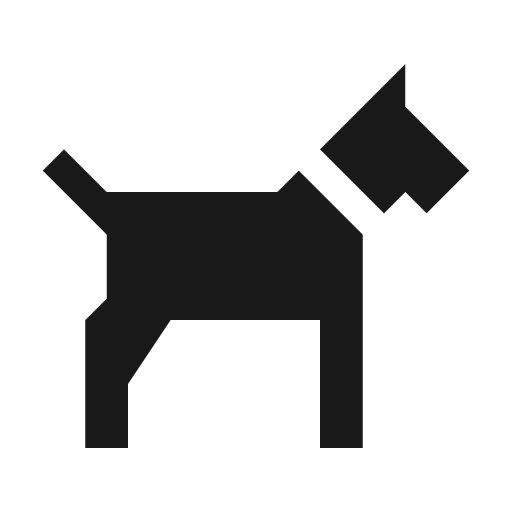 Dog side icon, solid style, from Material Design Icons