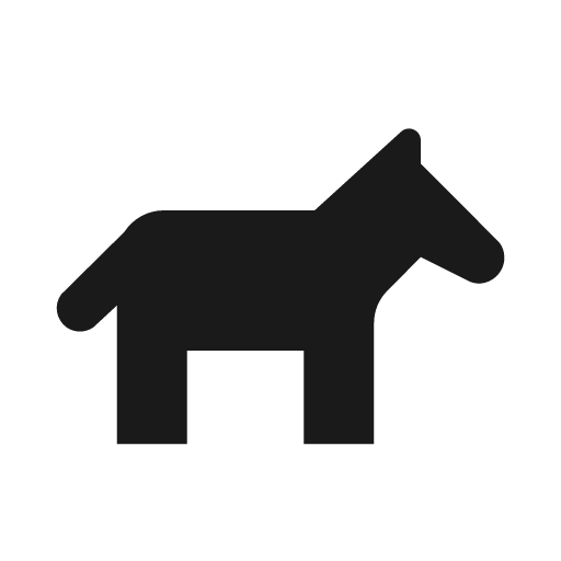 Donkey icon, solid style, from Material Design Icons