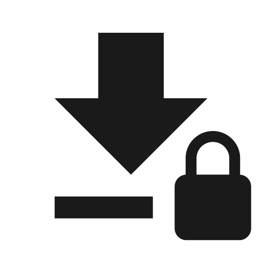 Download lock icon, solid style, from Material Design Icons