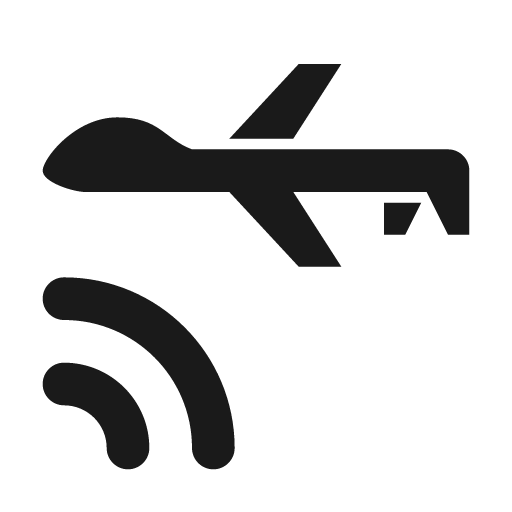 Drone icon, solid style, from Material Design Icons