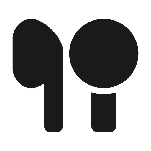 Earbuds icon, solid style, from Material Design Icons