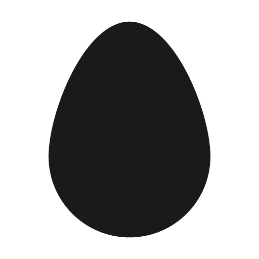 Egg icon, solid style, from Material Design Icons