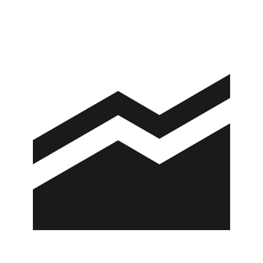 Elevation rise icon, solid style, from Material Design Icons