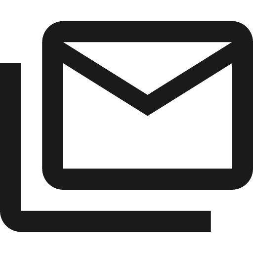 Email multiple outline icon, outline style, from Material Design Icons