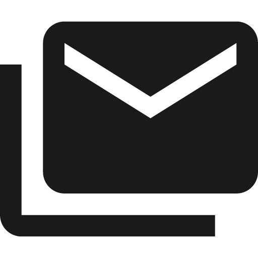 Email multiple icon, solid style, from Material Design Icons