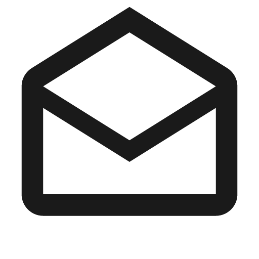 Email open outline icon, outline style, from Material Design Icons