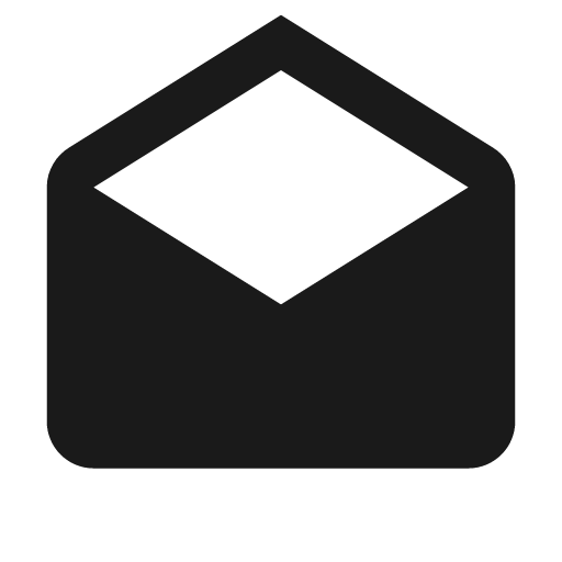 Email open icon, solid style, from Material Design Icons