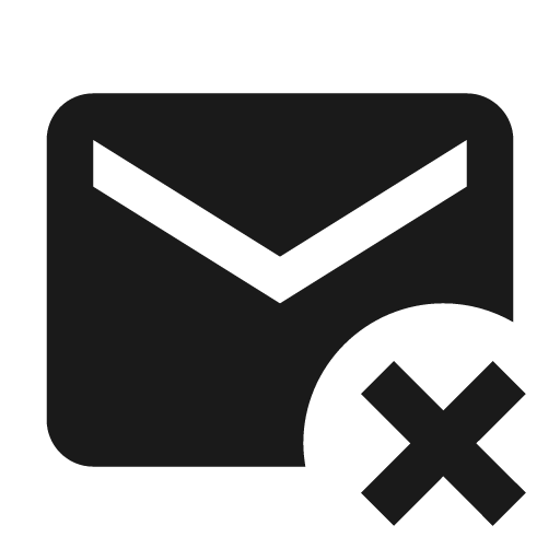 Email remove icon, solid style, from Material Design Icons