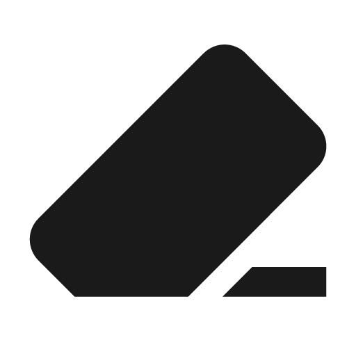 Eraser variant icon, solid style, from Material Design Icons