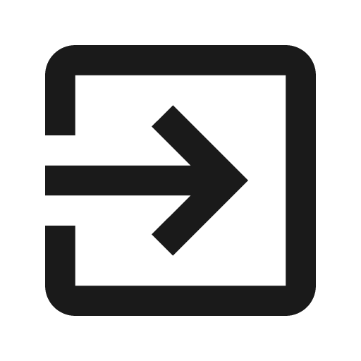 Exit to app icon, solid style, from Material Design Icons